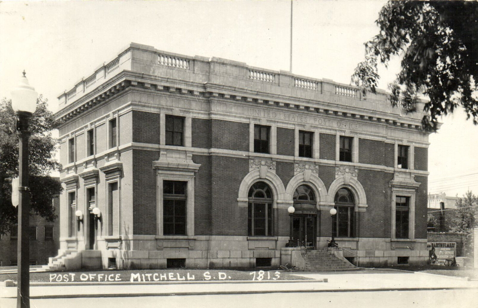 PC CPA US, SD, MITCHELL, POST OFFICE, VINTAGE REAL PHOTO POSTCARD (b6893)