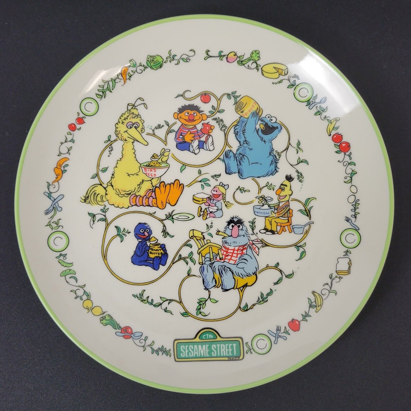 1976 Vintage Sesame Street Plate Gorham Fine China Muppets Big Bird Bert Ernie