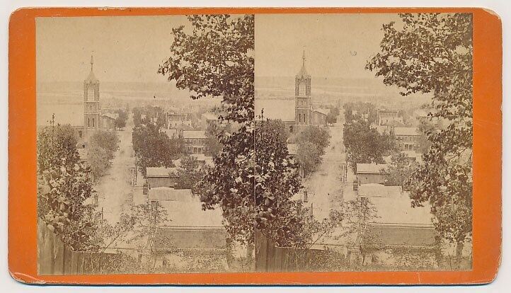 IOWA SV - Dubuque - 10th Street Panorama - Grosvenor 1880s