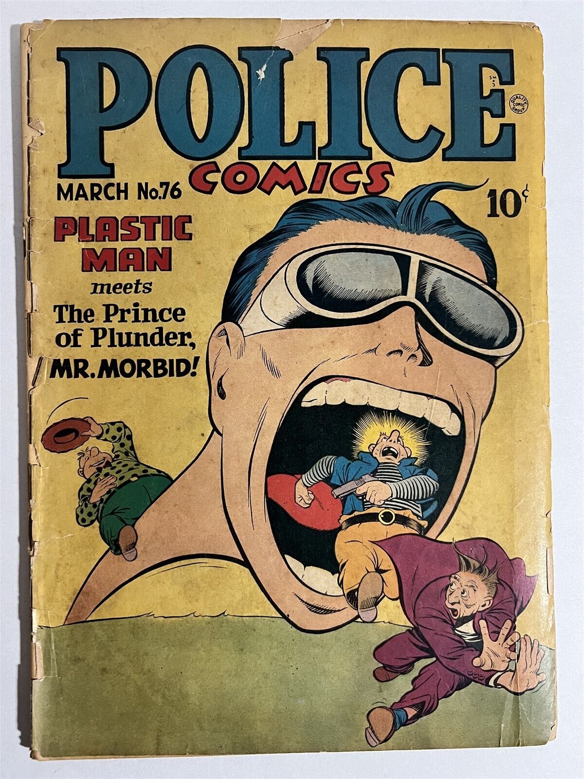 POLICE COMICS #76 QUALITY COMICS GROUP GOLDEN AGE 1948 LOWER GRADE