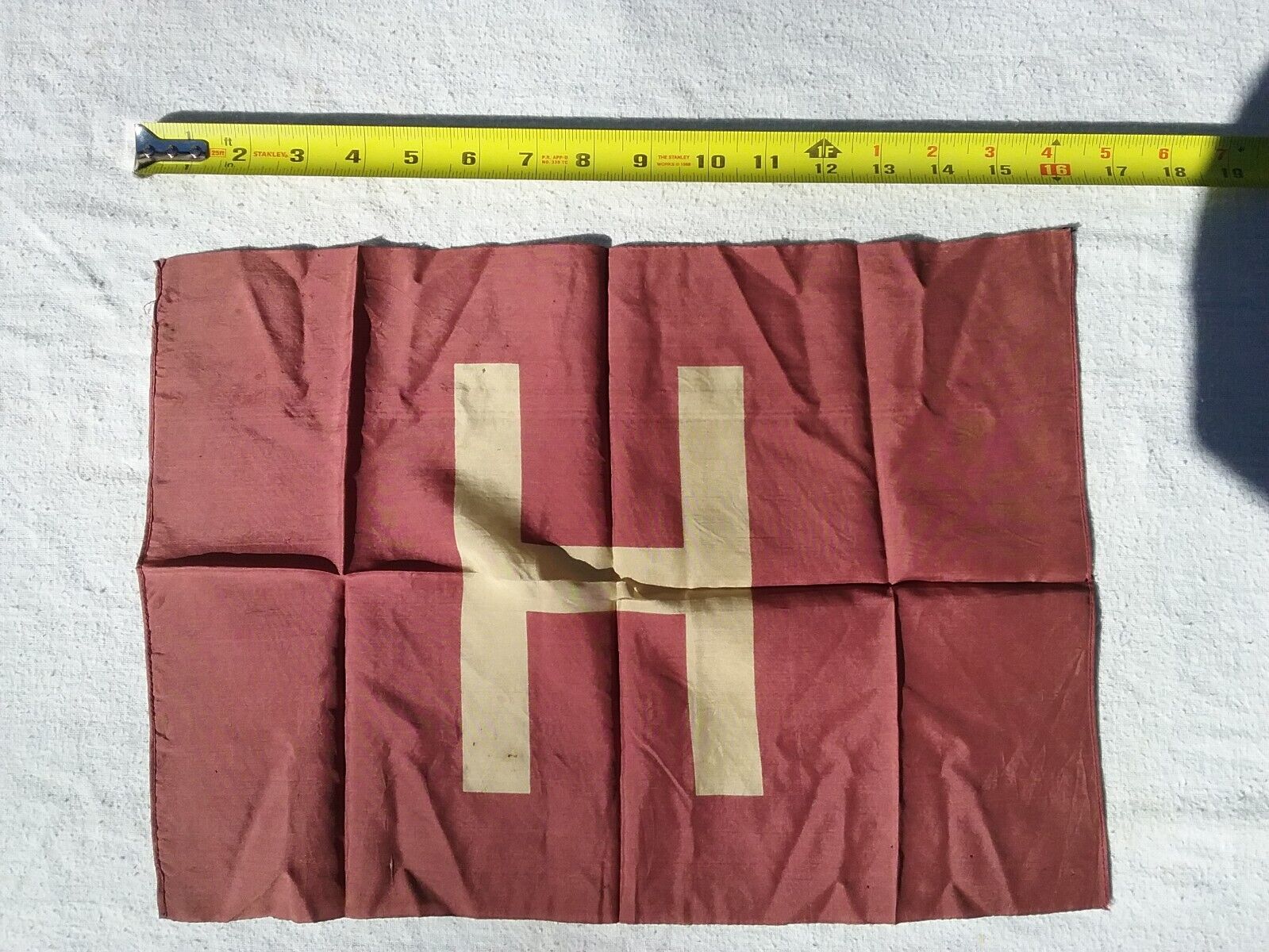 FINAL PRICE Vintage Harvard University Silk Cheer Flag Over 100 Years Old.