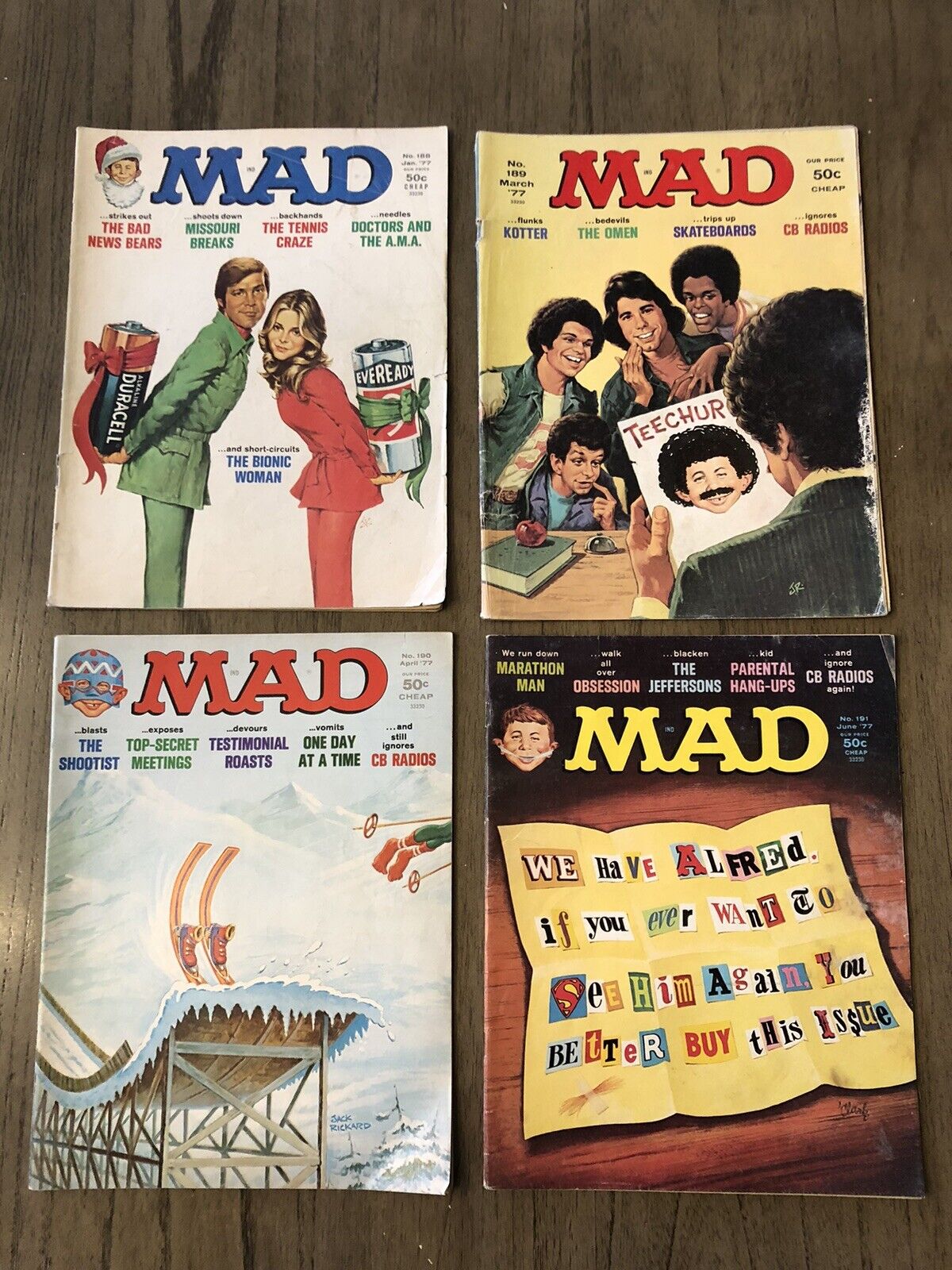 Mad Magazine Lot 1977 - 8 Issues