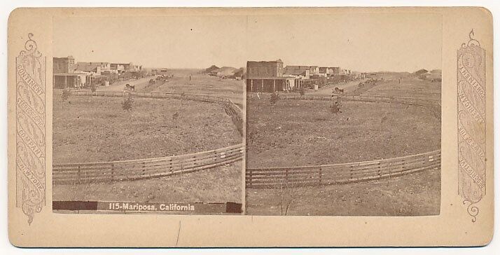 CALIFORNIA SV - Mariposa Street Scene - Continent Stereo Co 1880s