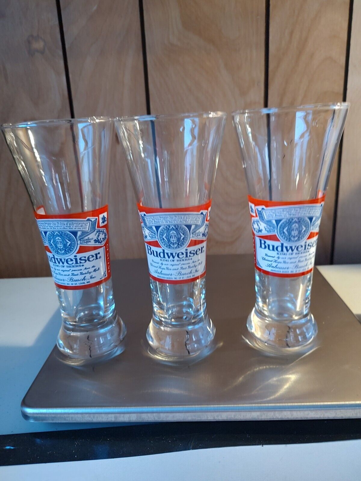 Budweiser 7 And 1/4-in Pilsner  Beer Glasses