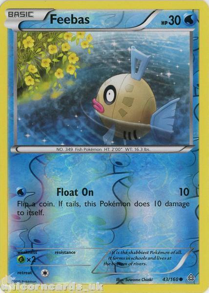 Feebas 43/160 Primal Clash Reverse Holo Mint Pokemon Card