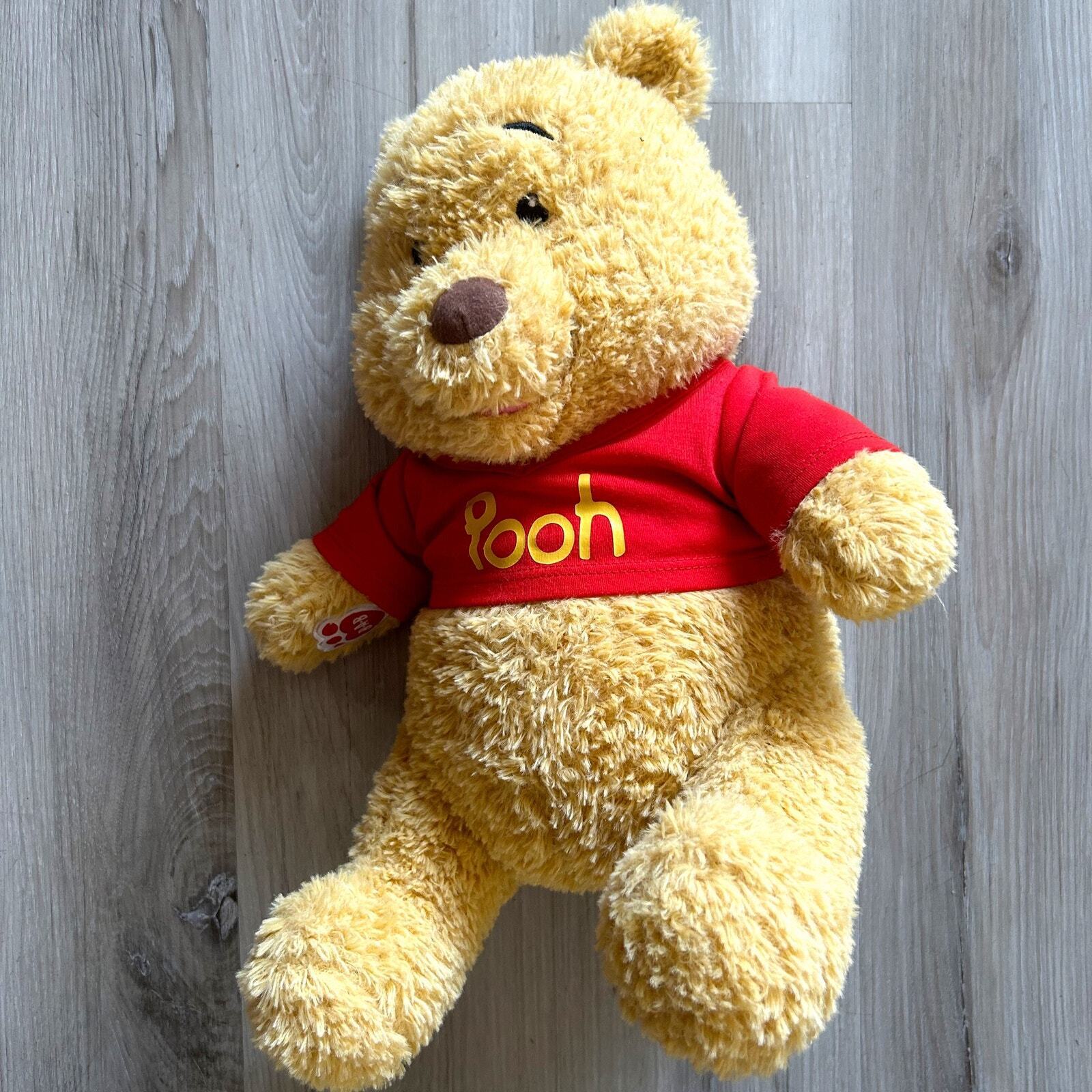 Rare Build-A-Bear Exclusive Disney Winnie The Pooh with Shirt and Working Sound