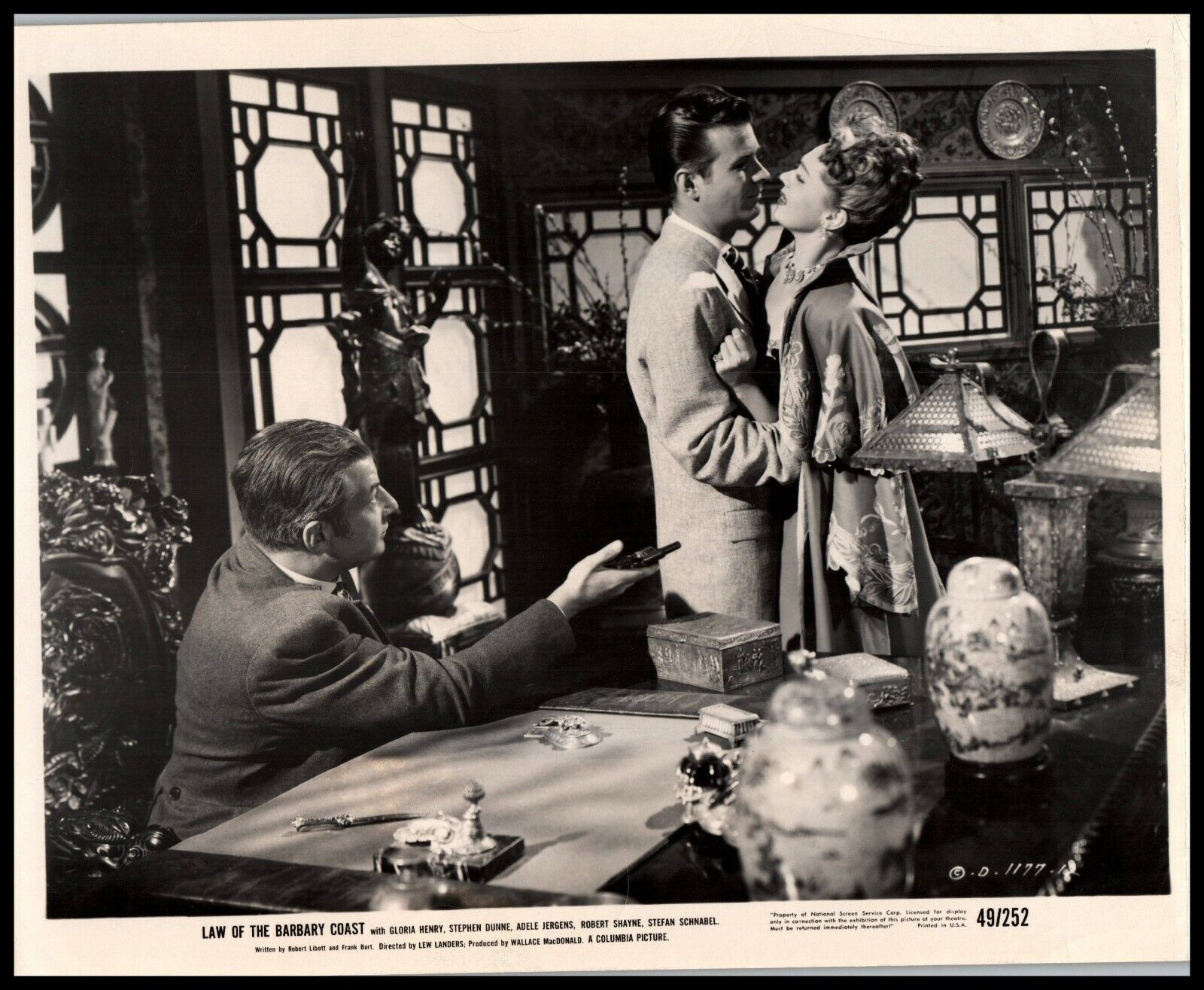 Stephen Dunne + Gloria Henry in Law of the Barbary Coast (1949) ORIG PHOTO M 61