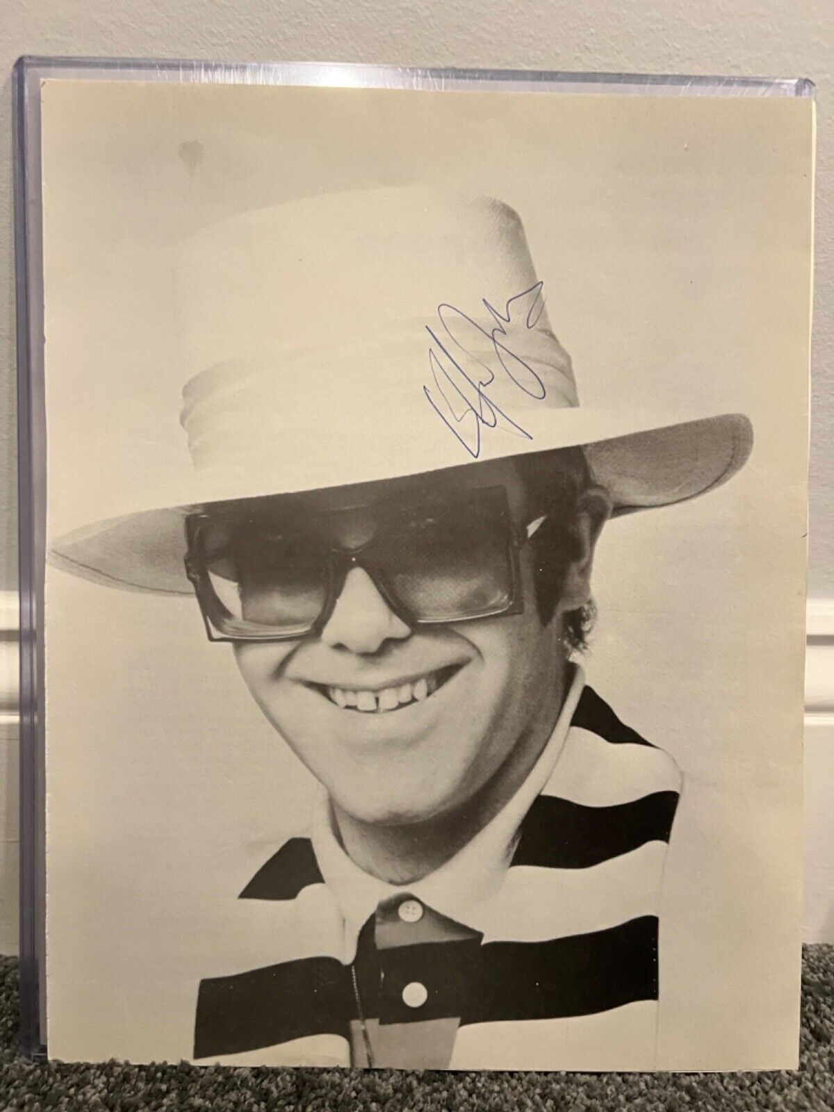 Elton John signed 8.5”x11” JSA COA Book Page Full Letter of Authenticity LOA