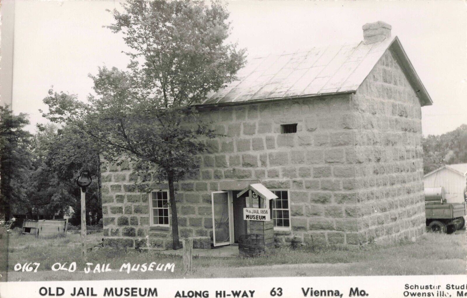 Old Jail Museum Vienna Missouri MO Highway 63 c1950 Real Photo RPPC