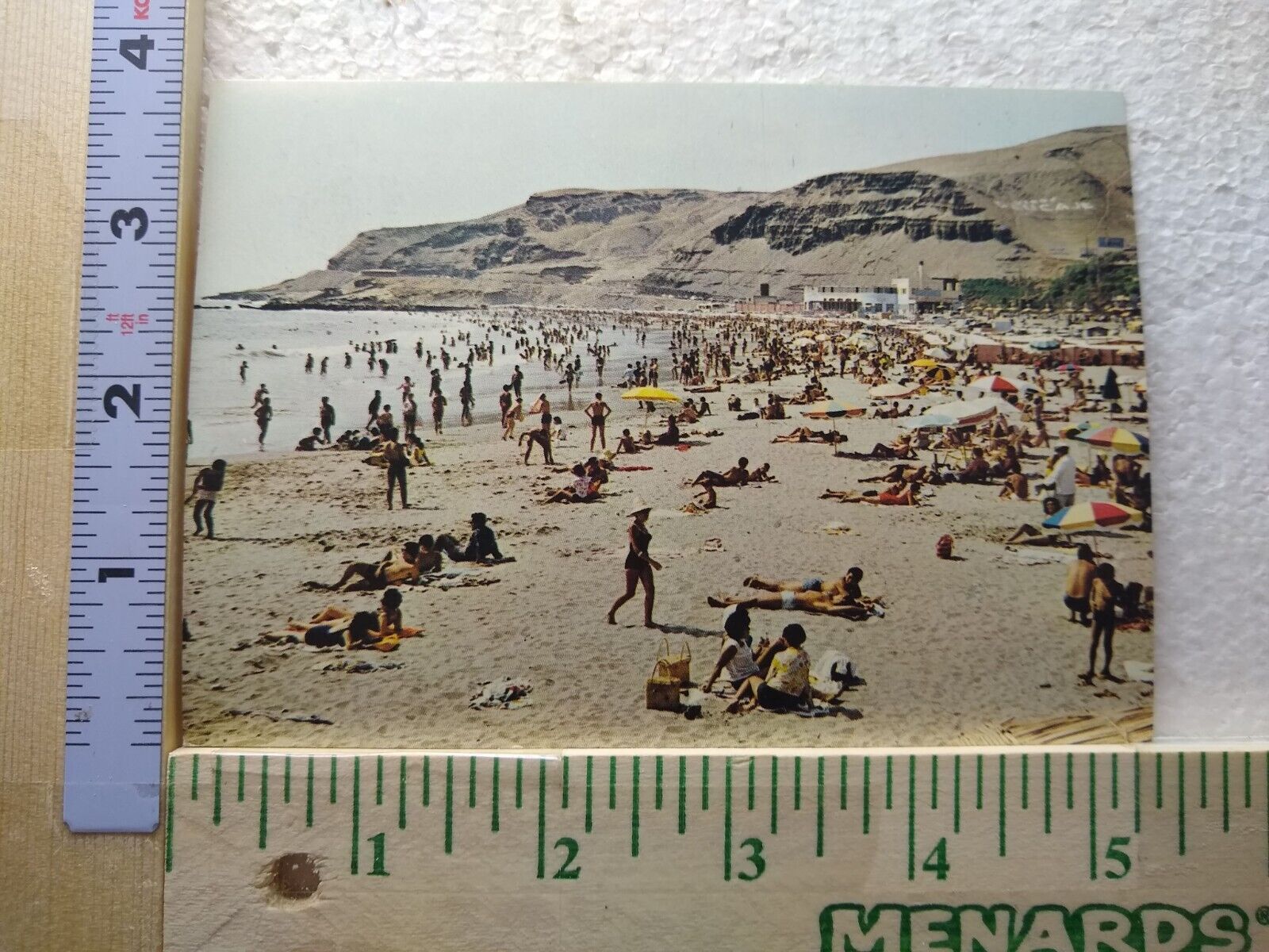 Postcard La Herradura Beach during high summer season Lima Peru