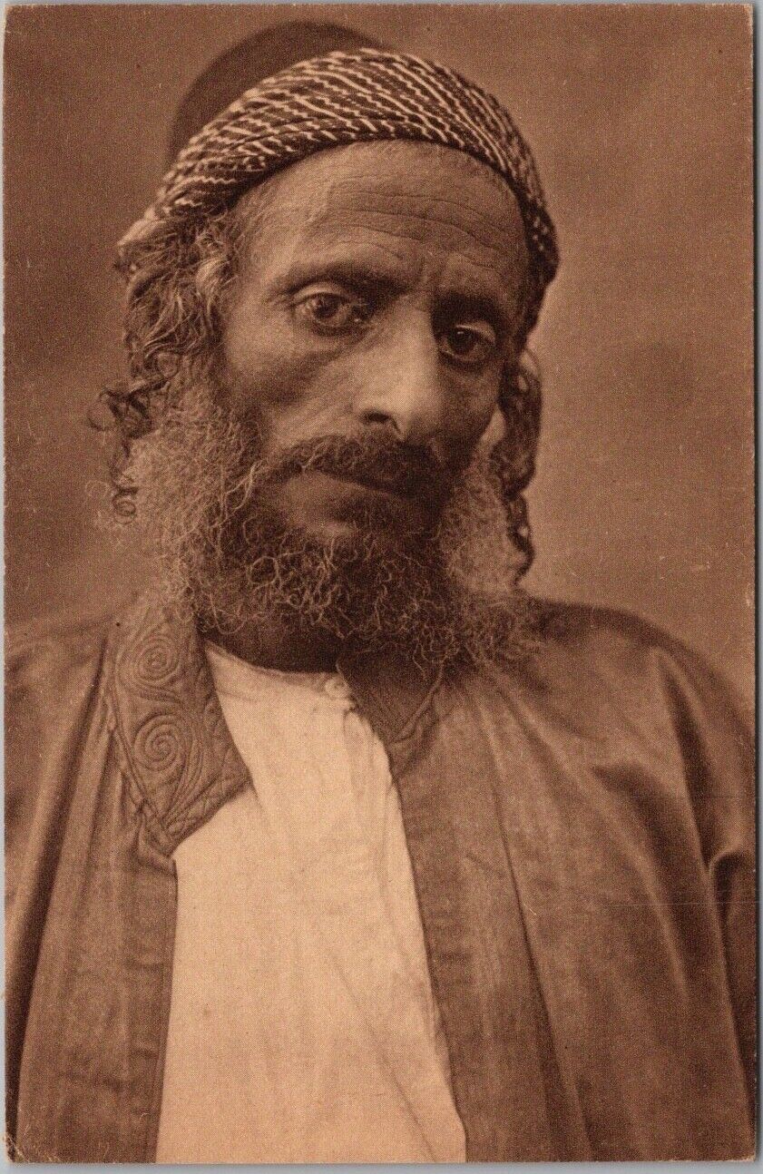 1921 Jewish Judaica Postcard A Yemenite Jew Chief of Jerusalem (Palestine)