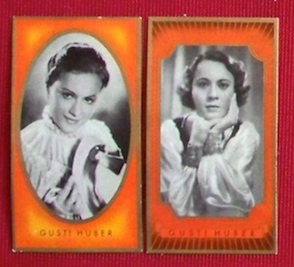 Gusti Huber 1936 1937 Bunte Filmbilder Film Stars Cigarette Cards Lot of 2