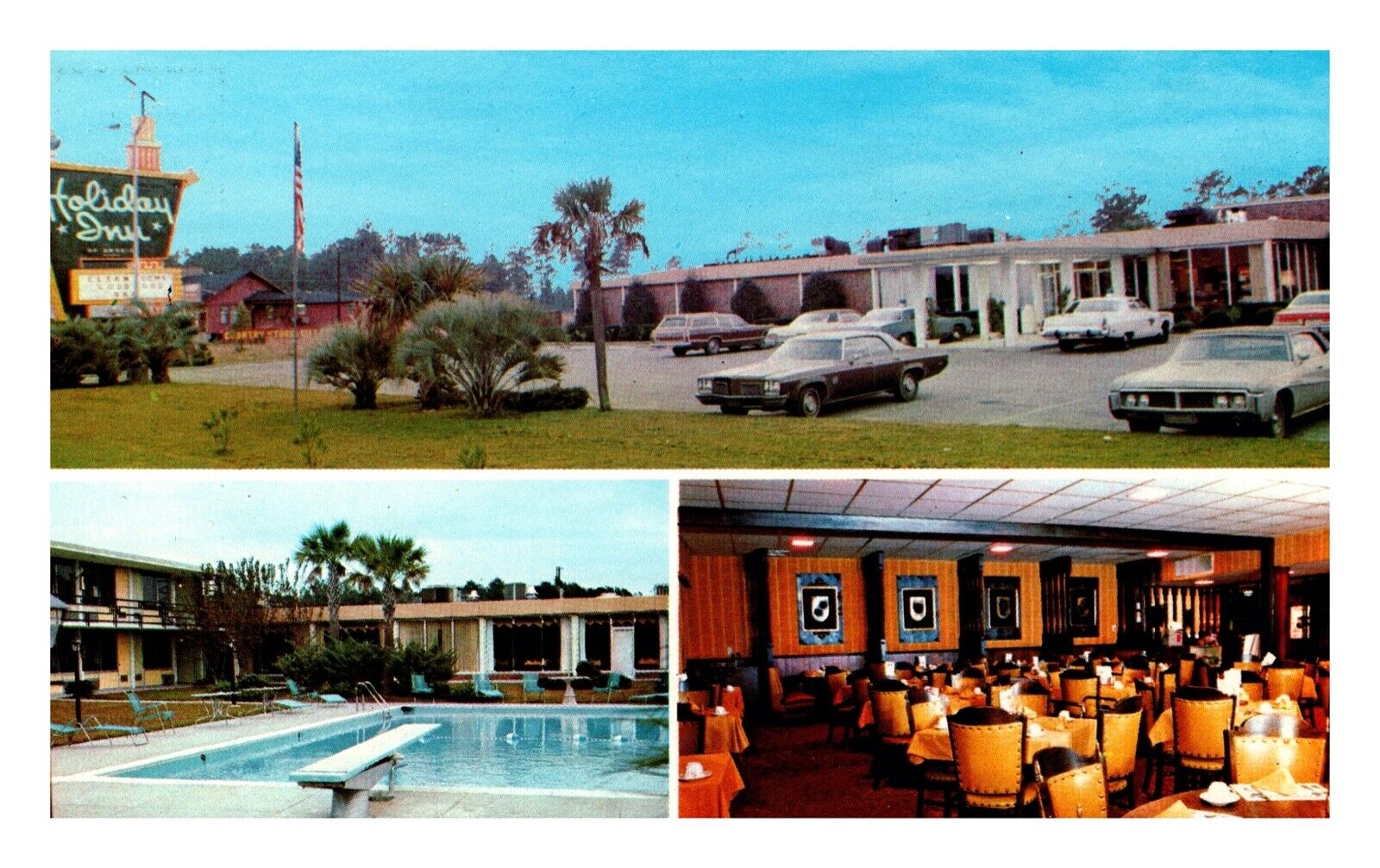 Hardeeville South Carolina SC Holiday Inn Roadside Motel Vintage Postcard 