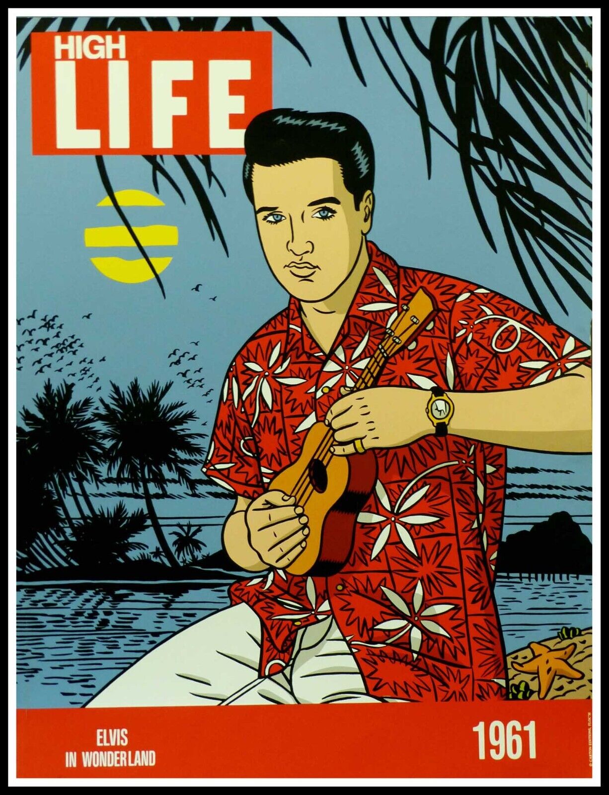 Original Vintage Poster, High Life Elvis Presley in the Wonderland, 1961