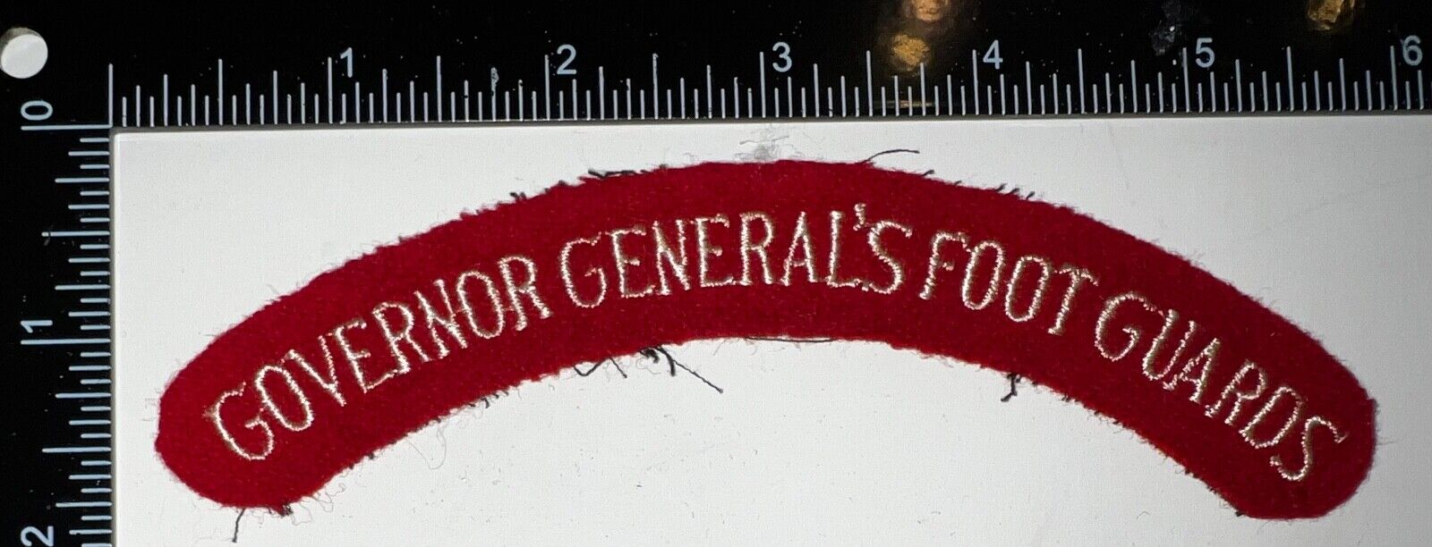 WWII Canada Canadian Governor General’s Foot Guards Patch Formation Title Flash