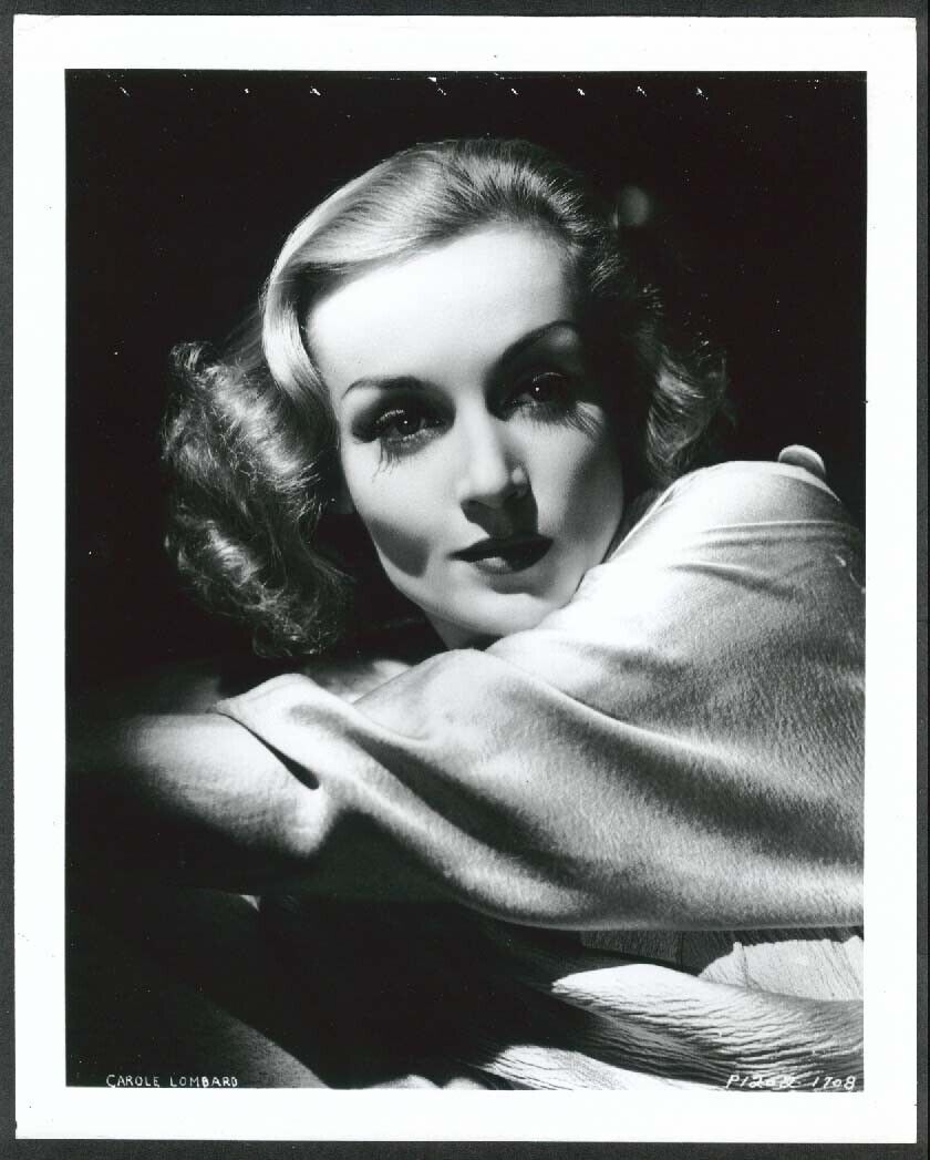 Carole Lombard headshot 8x10 photograph 1940s