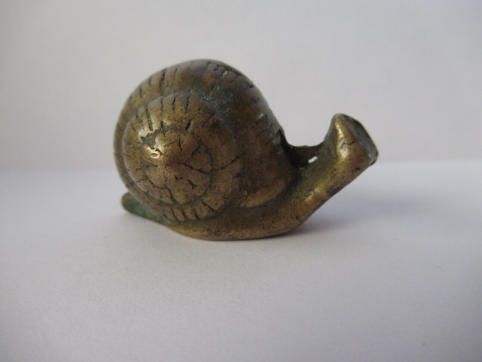 Vintage Brass Ornate Snail Figural Figurine Paperweight 1-1/2 inches long