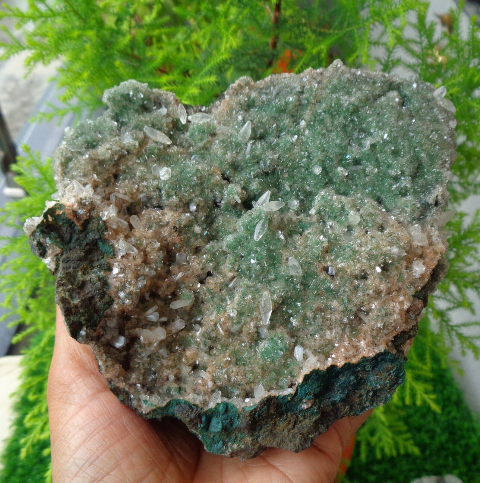 Calcite Crystals On Matrix Minerals Specimen #D90