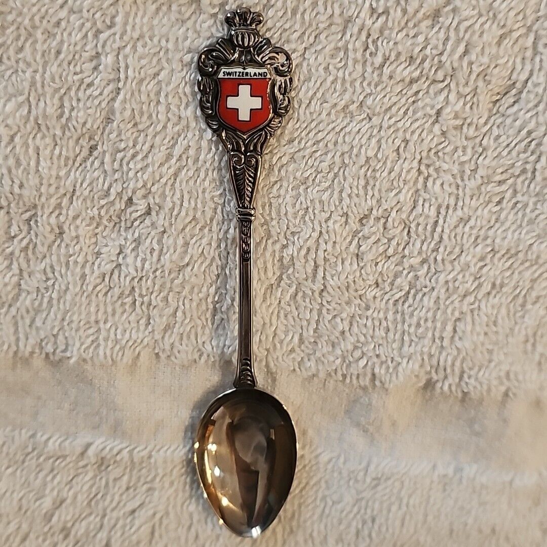Vtg Silver Filled Souvenir Spoon Switzerland Versilbert 4.25 Inches SF