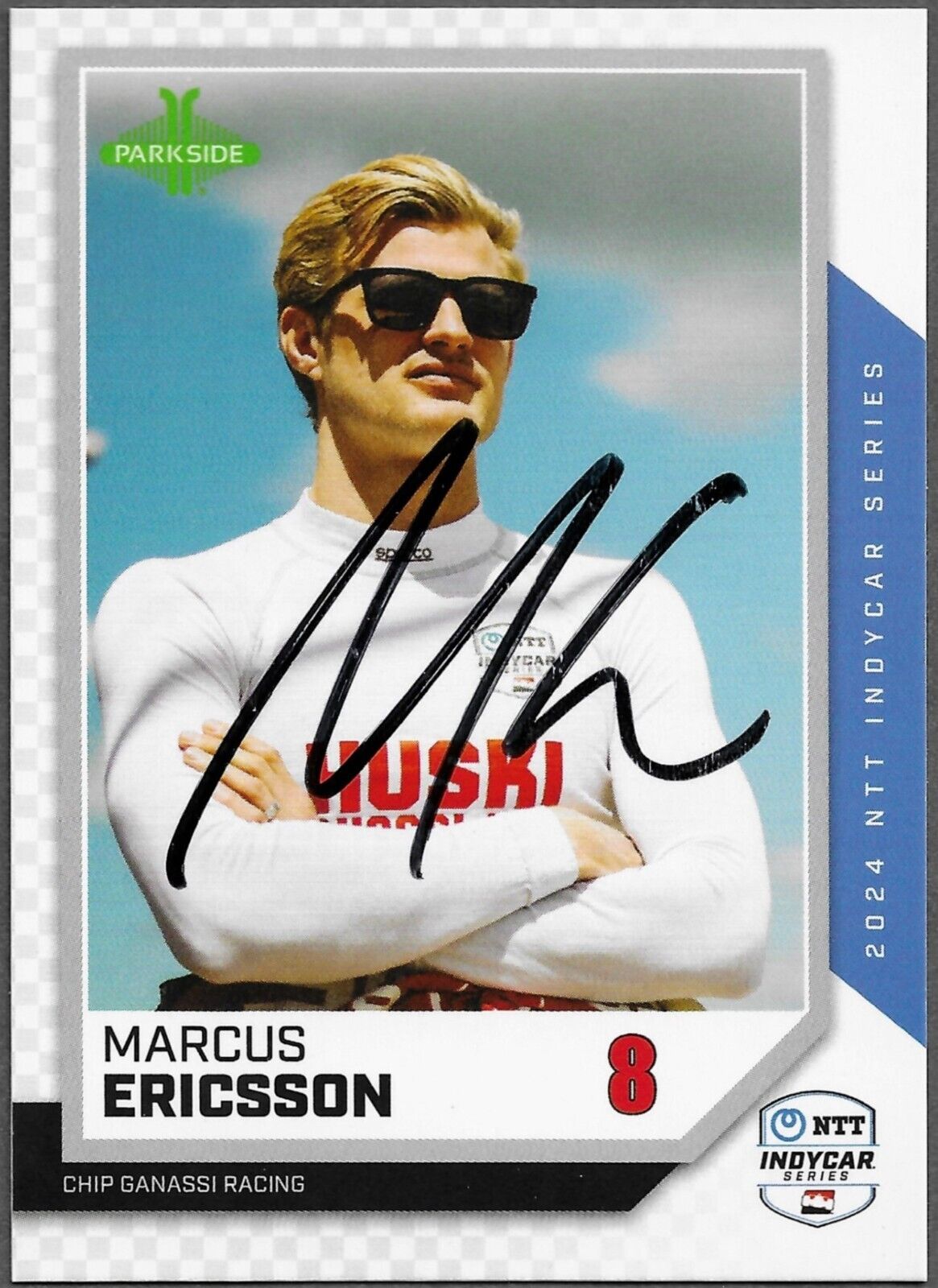 Marcus Ericsson SIGNED 2024 Parkside Indy Car #11 Trading Card Auto Indy 500 