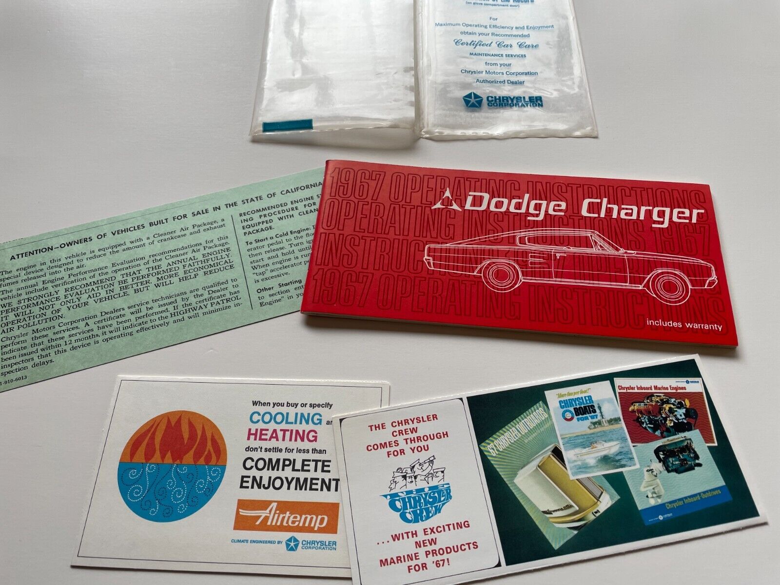 NOS 1967 Dodge Charger Owner\'s Manual