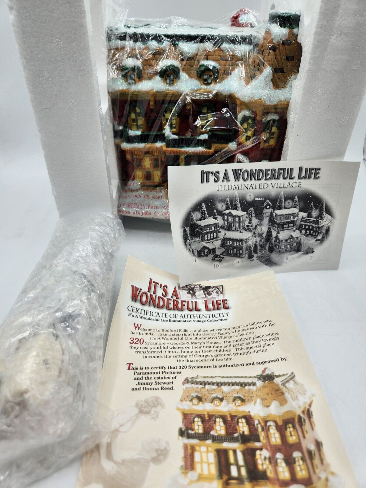 It\'s A Wonderful Life Village Series 1 320 Sycamore House - Limited - New - COA