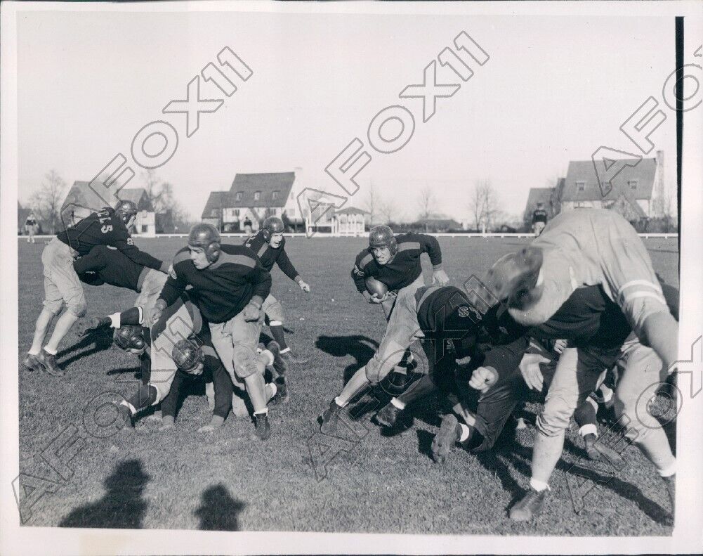 1937 St Marys College Gaels Football Falkenstein Making Ground Press Photo