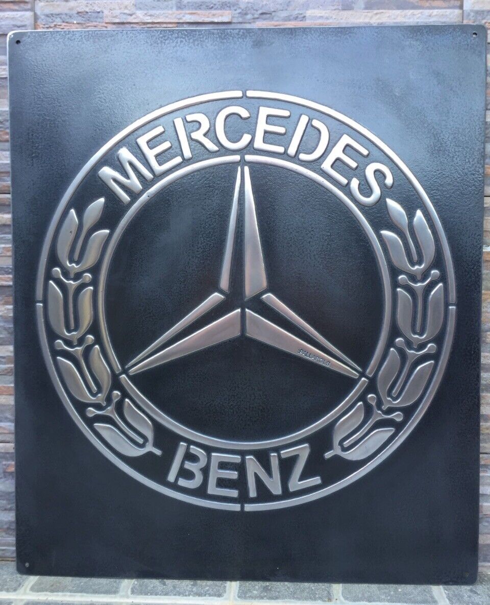Vintage Mercedes Benz Metal Sign(handmade By Pallarols)