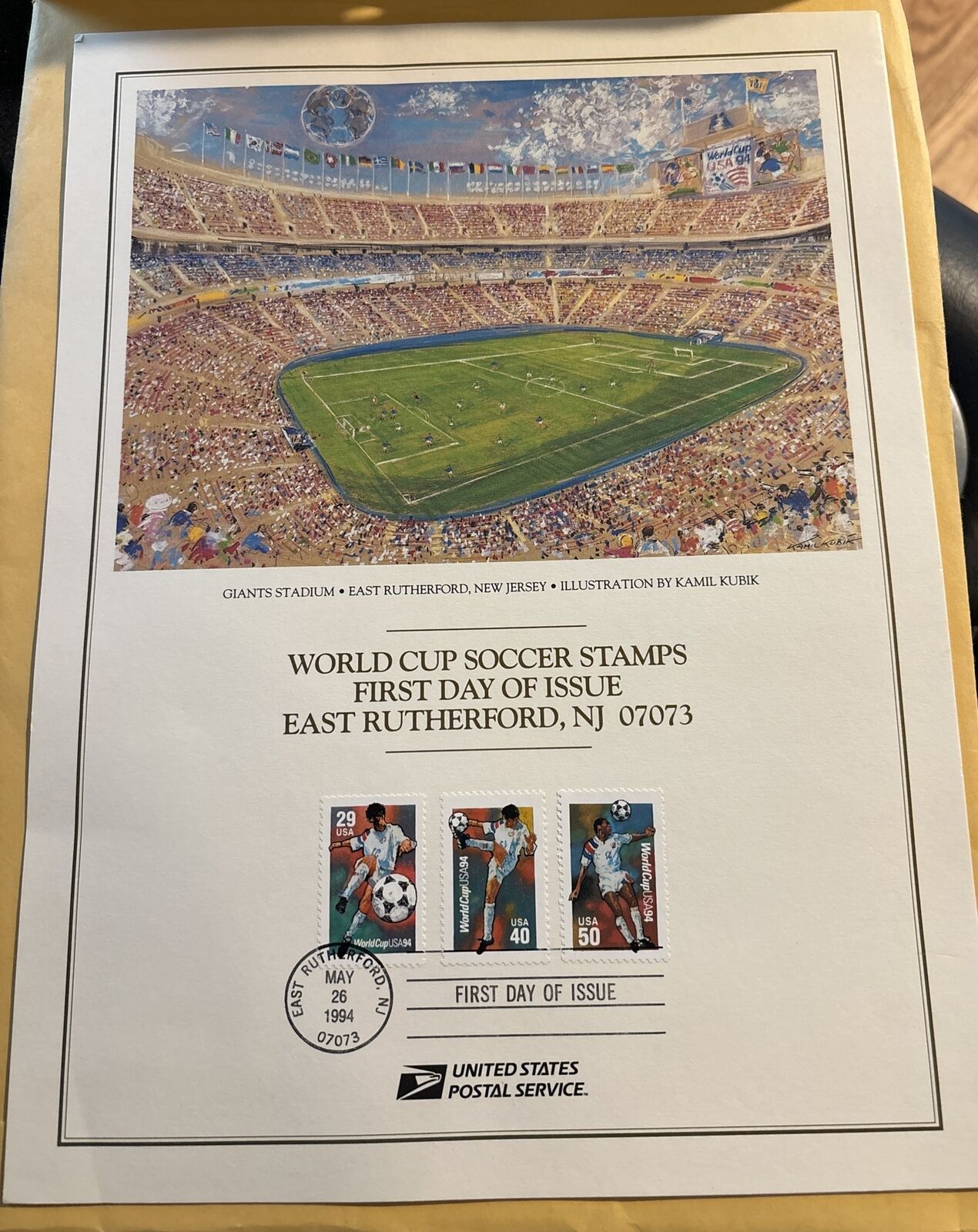 (2)Vintage 1994 USA World Cup, FIFA Soccer, First Day of Issue, Cover and Stamps