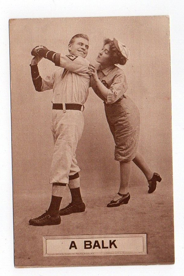 DB Postcard, A Balk, Baseball Comic