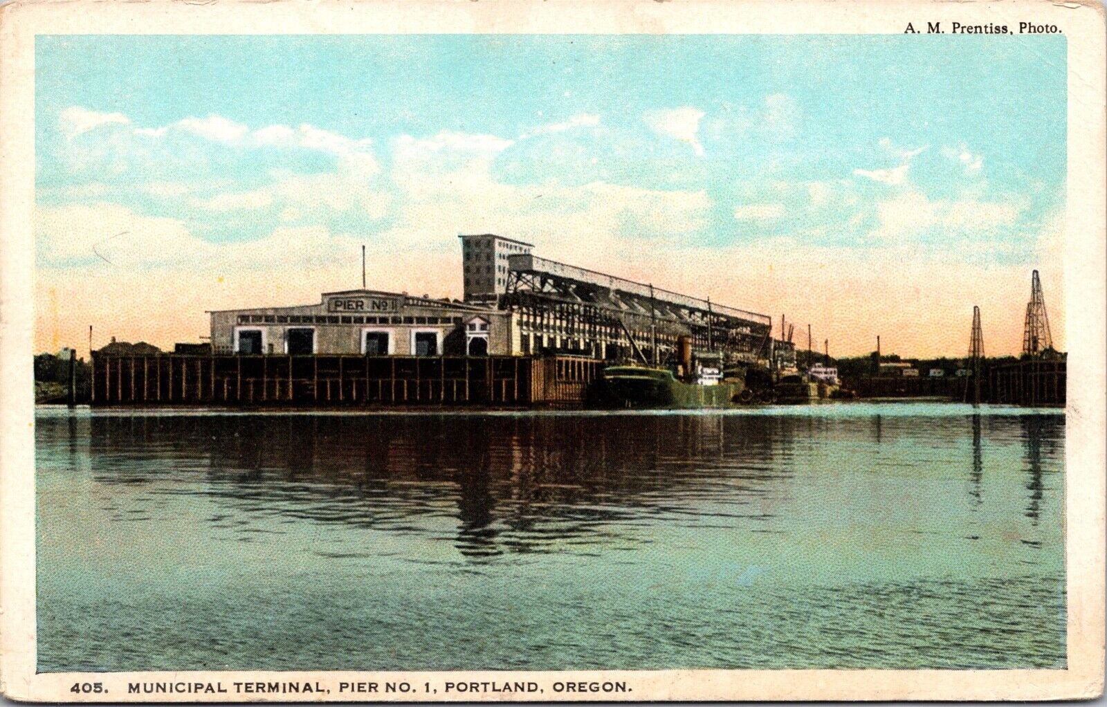 Postcard Municipal Terminal Pier No. 1 in Portland, Oregon~3433