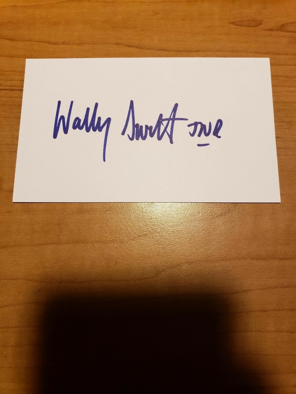WALLY SWIFT JR - BOXER - AUTOGRAPH SIGNED - INDEX CARD -AUTHENTIC - A3821