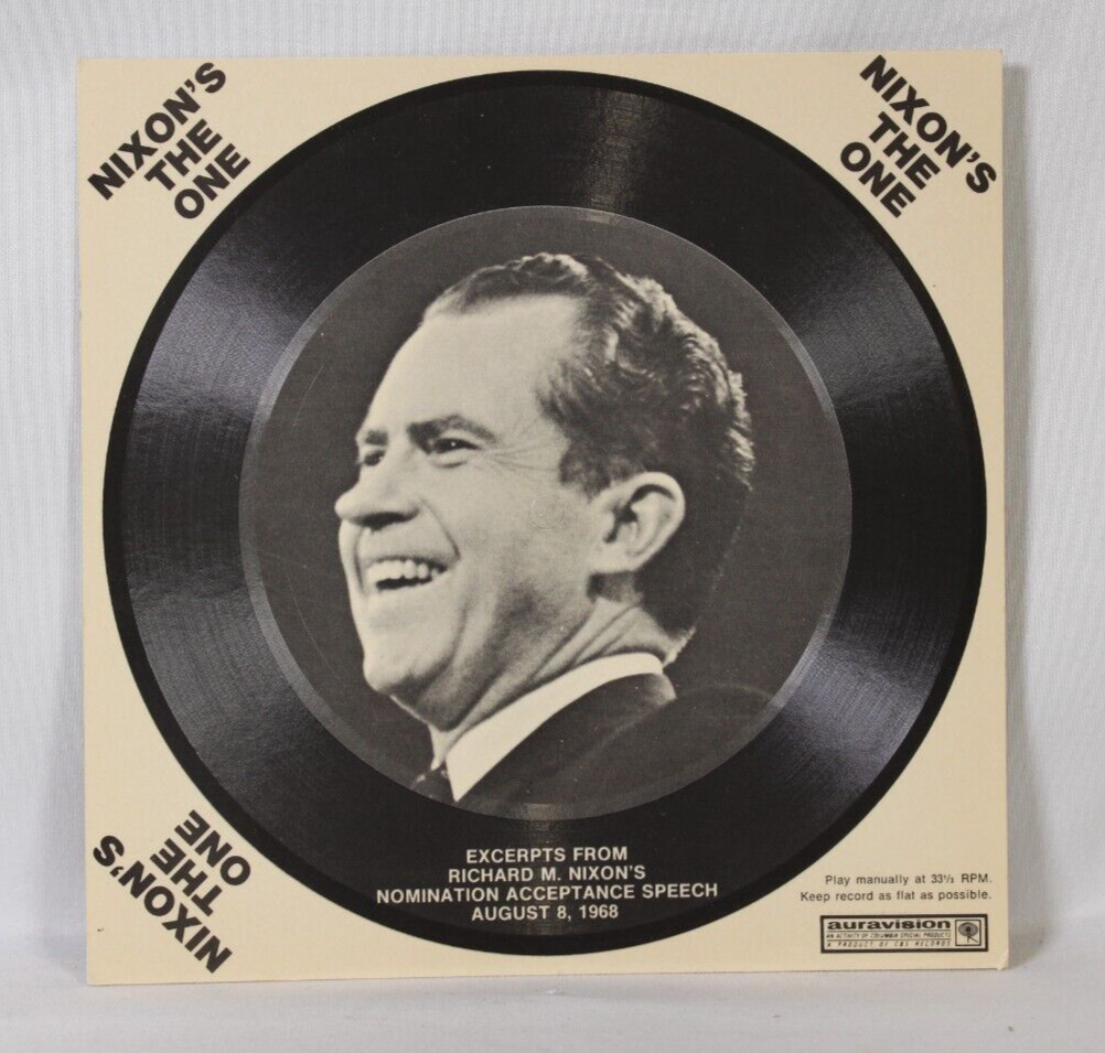 President Richard Nixon Nixon’s The One Record 33 1/3 RPM August 8 1968