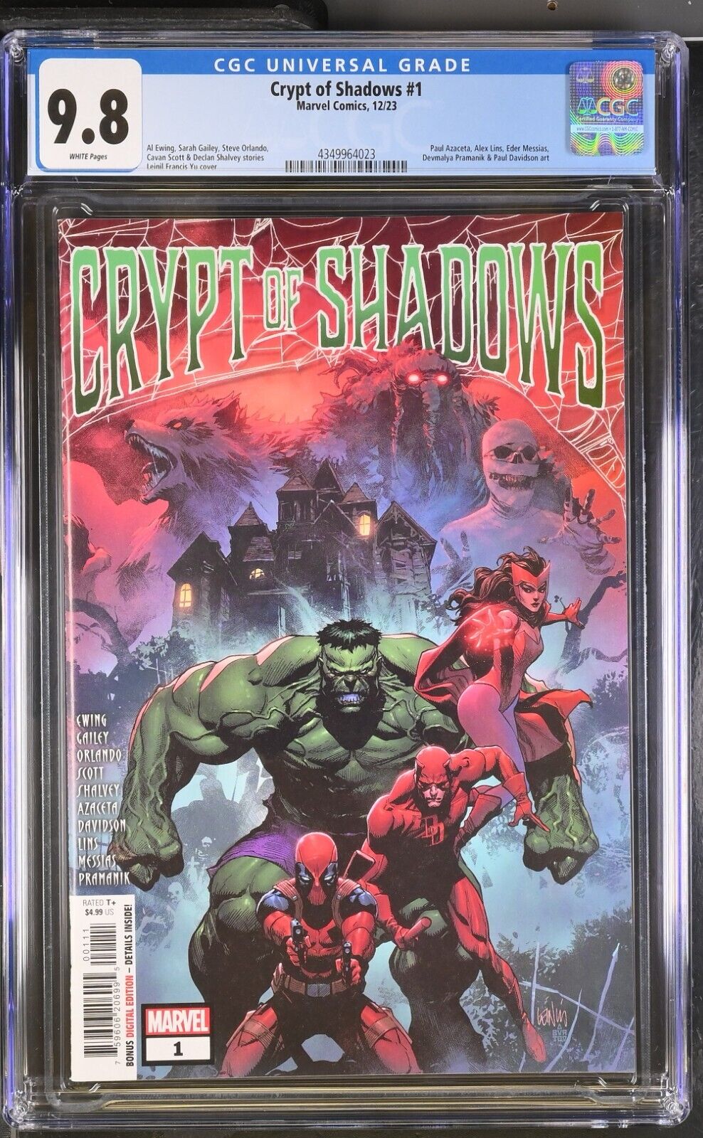 Crypt of Shadows #1 CGC 9.8 1st Appearance of Bricklayer Yu Cover A Marvel 2023