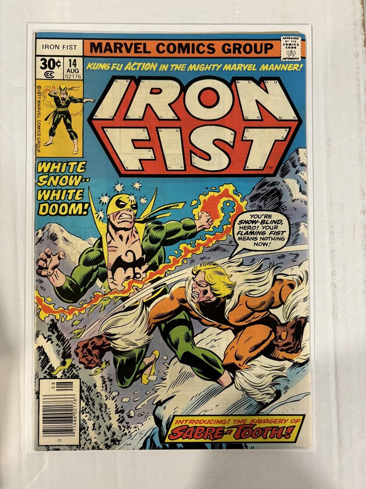 Iron Fist #14 - FN- (minus) - Newsstand - 1st Sabretooth