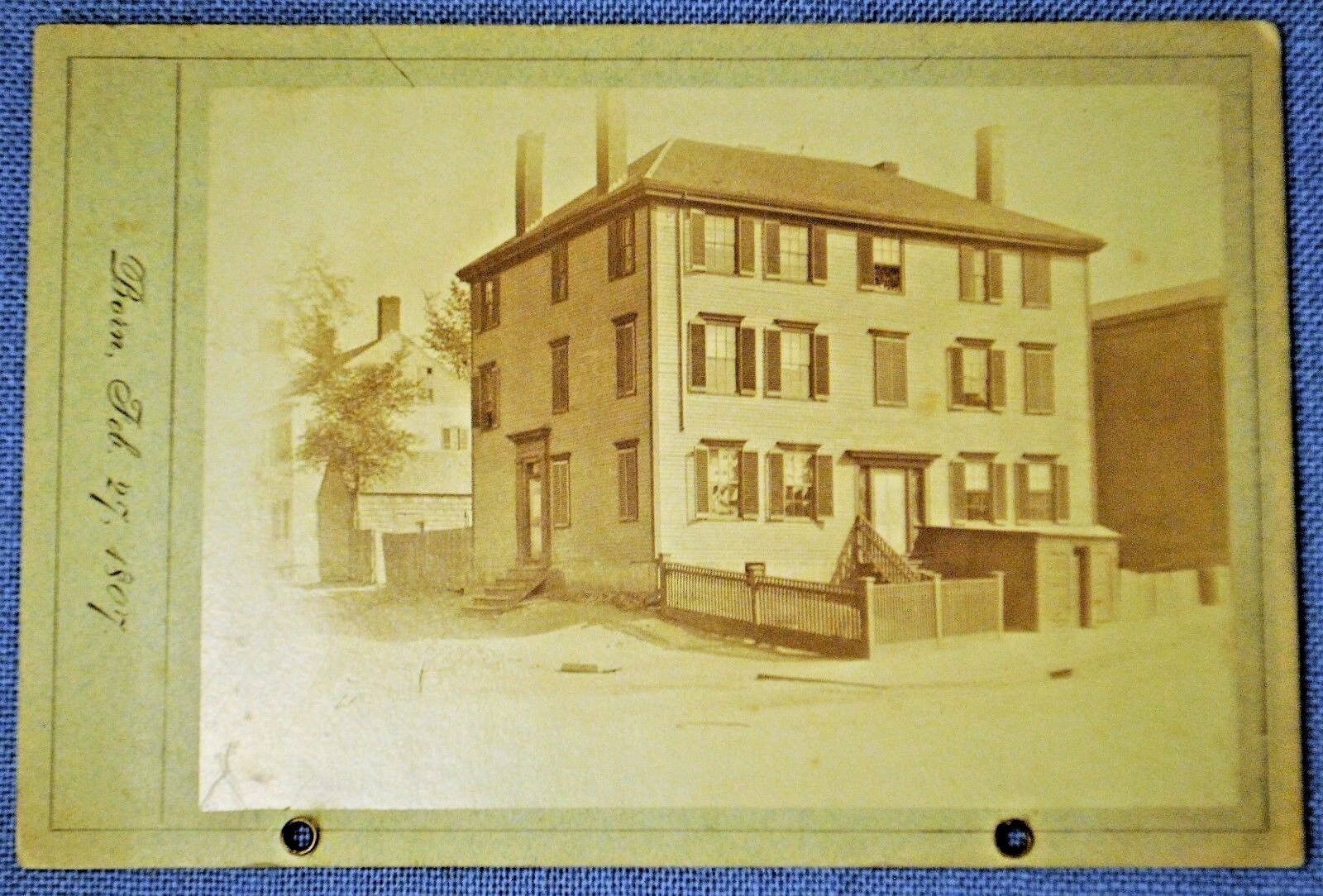 Great Cabinet Photo of Henry W. Longfellow\'s Birthplace - Portland Maine