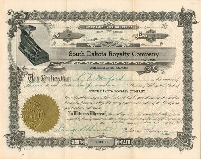South Dakota Royalty Co. - General Stocks