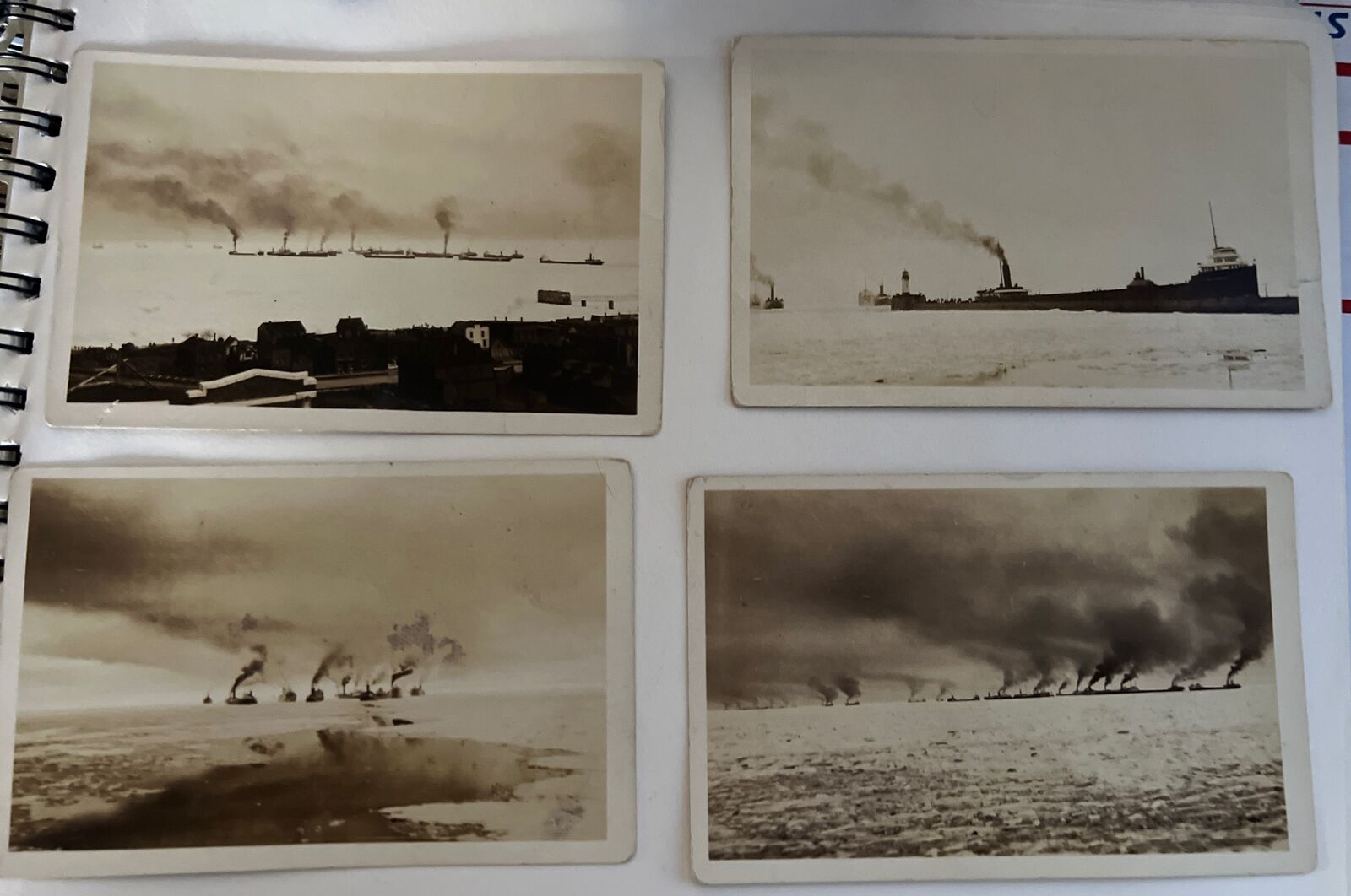 Vintage WW2  Real  Postcard Ship at Sea Lot 4