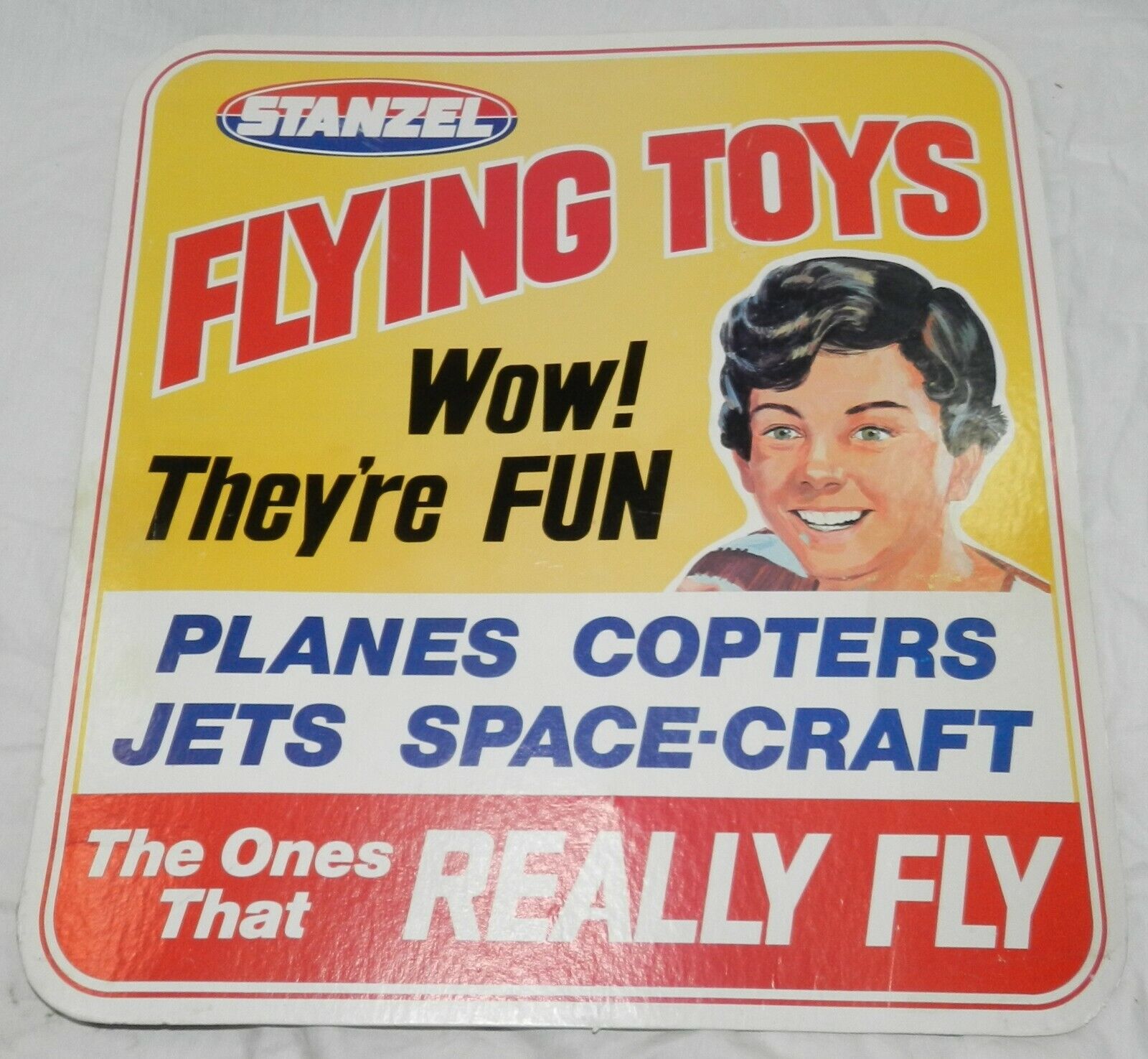 Vintage Stanzel Flying Toys Cardboard Sign - 15\