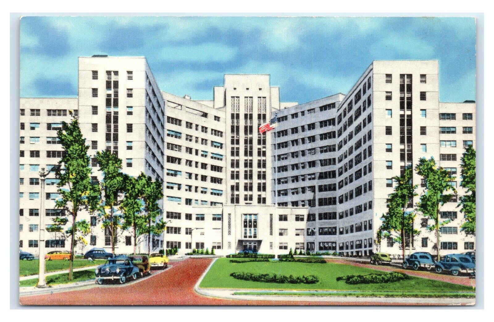 Postcard New Veterans Administration Hospital, Buffalo NY chrome M16