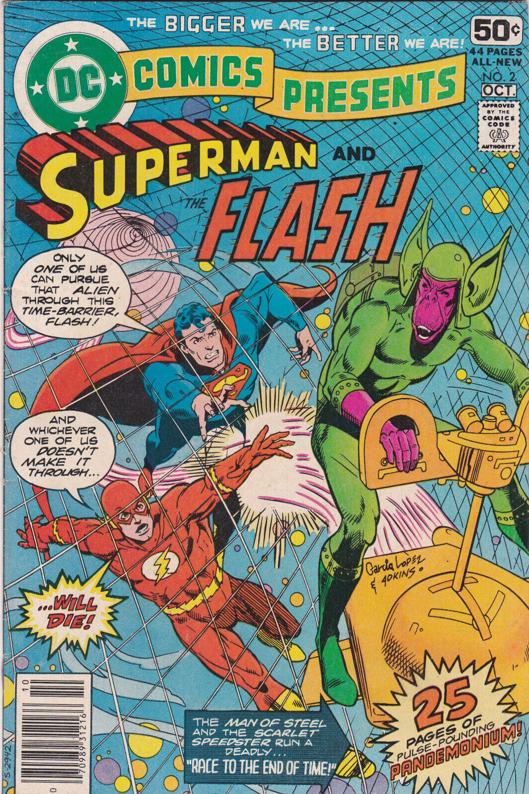 DC COMICS PRESENTS # 2 NM   SUPERMAN & FLASH Part 2 of 4th RACE - NEWSSTAND VF+