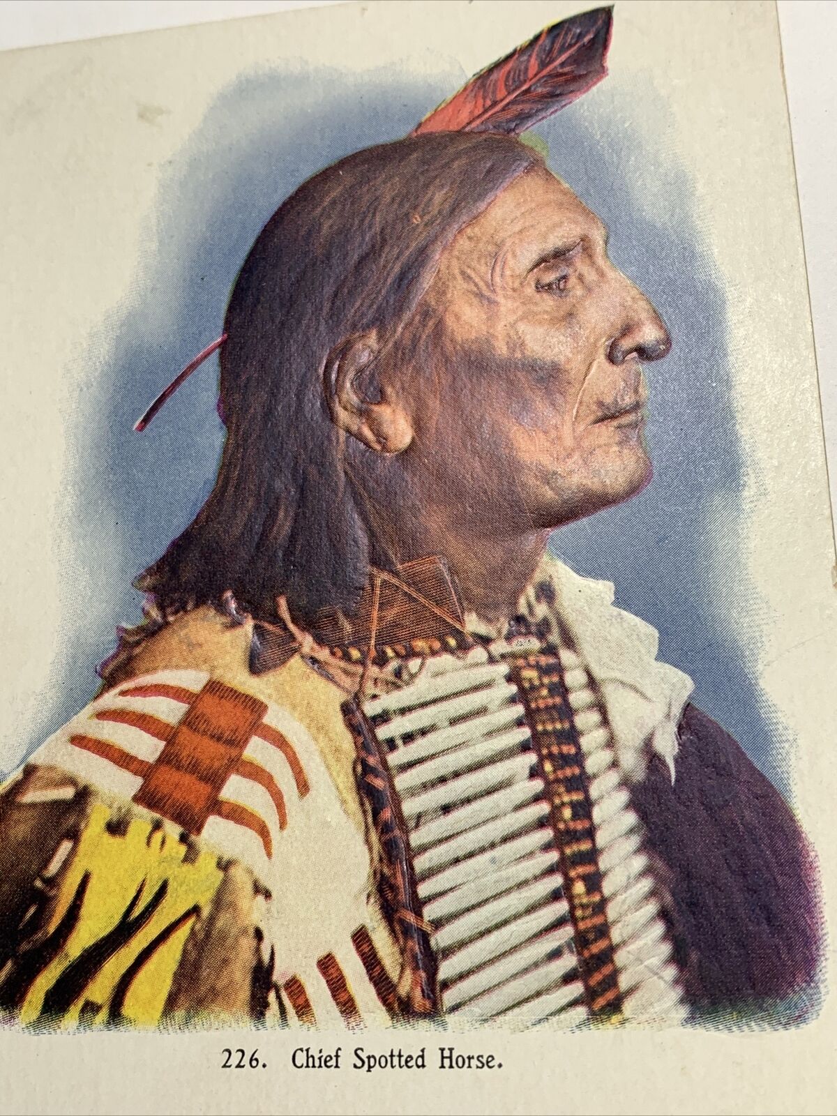 C 1905 Postcard Native American Indian Chief Spotted Horse C1905 Undivided Back