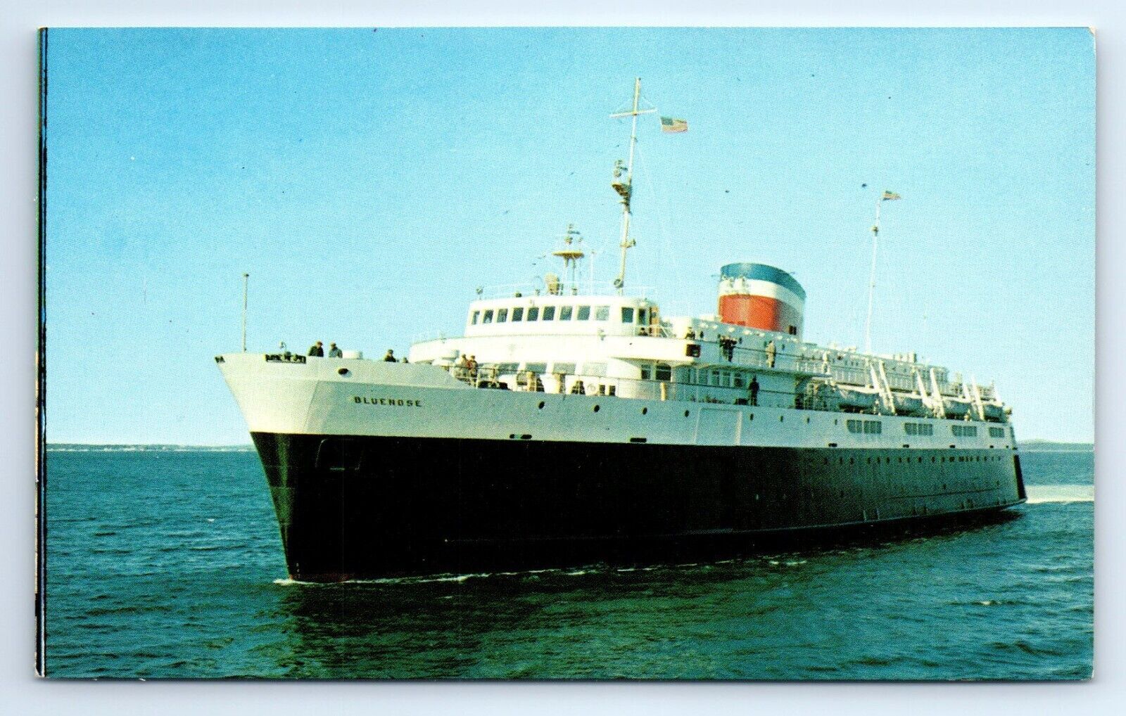 BLUENOSE Bar Harbor Maine Yarmouth Nova Scotia Ferry Boat Ship Postcard c.1960