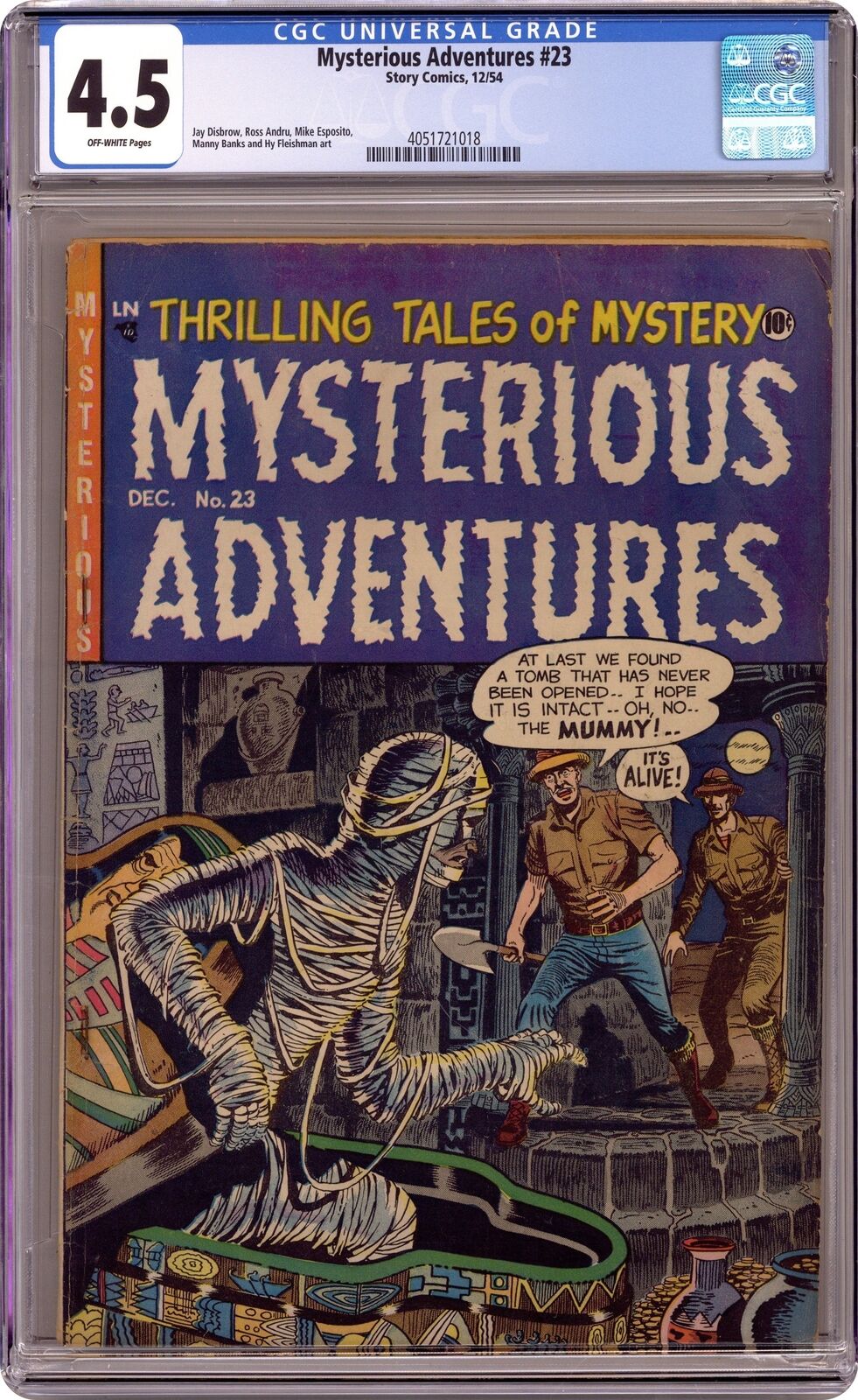Mysterious Adventures #23 CGC 4.5 1954 4051721018