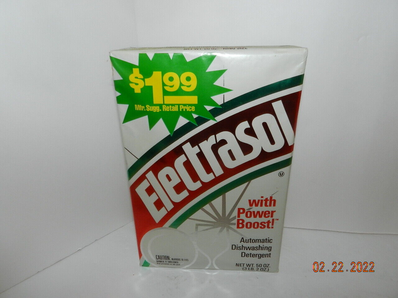 Vintage Electrasol Family Size Dishwashing Detergent Powder 50 oz Box