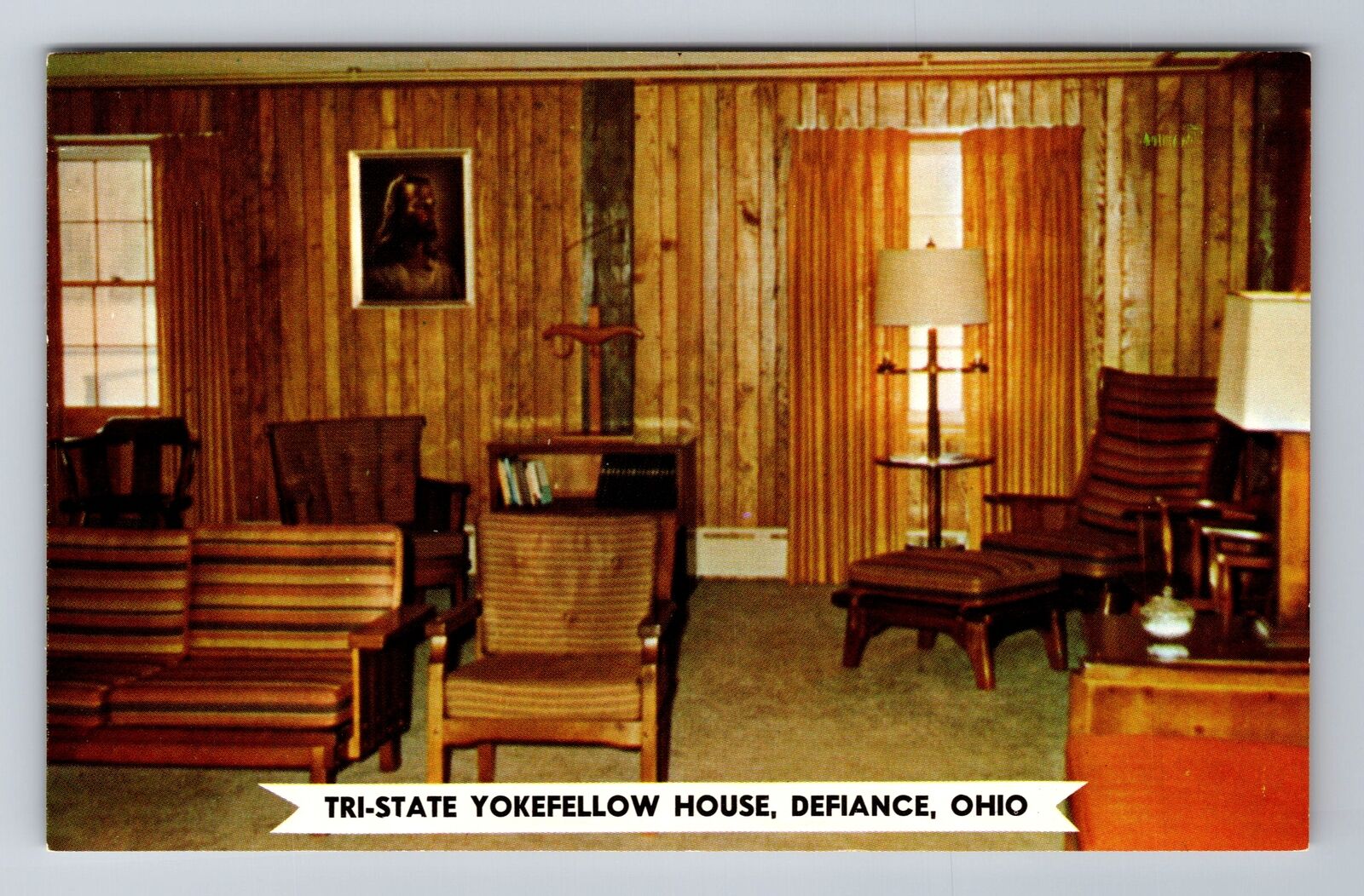 Defiance OH-Ohio, Tri-State Yokefellow House, Antique, Vintage Souvenir Postcard