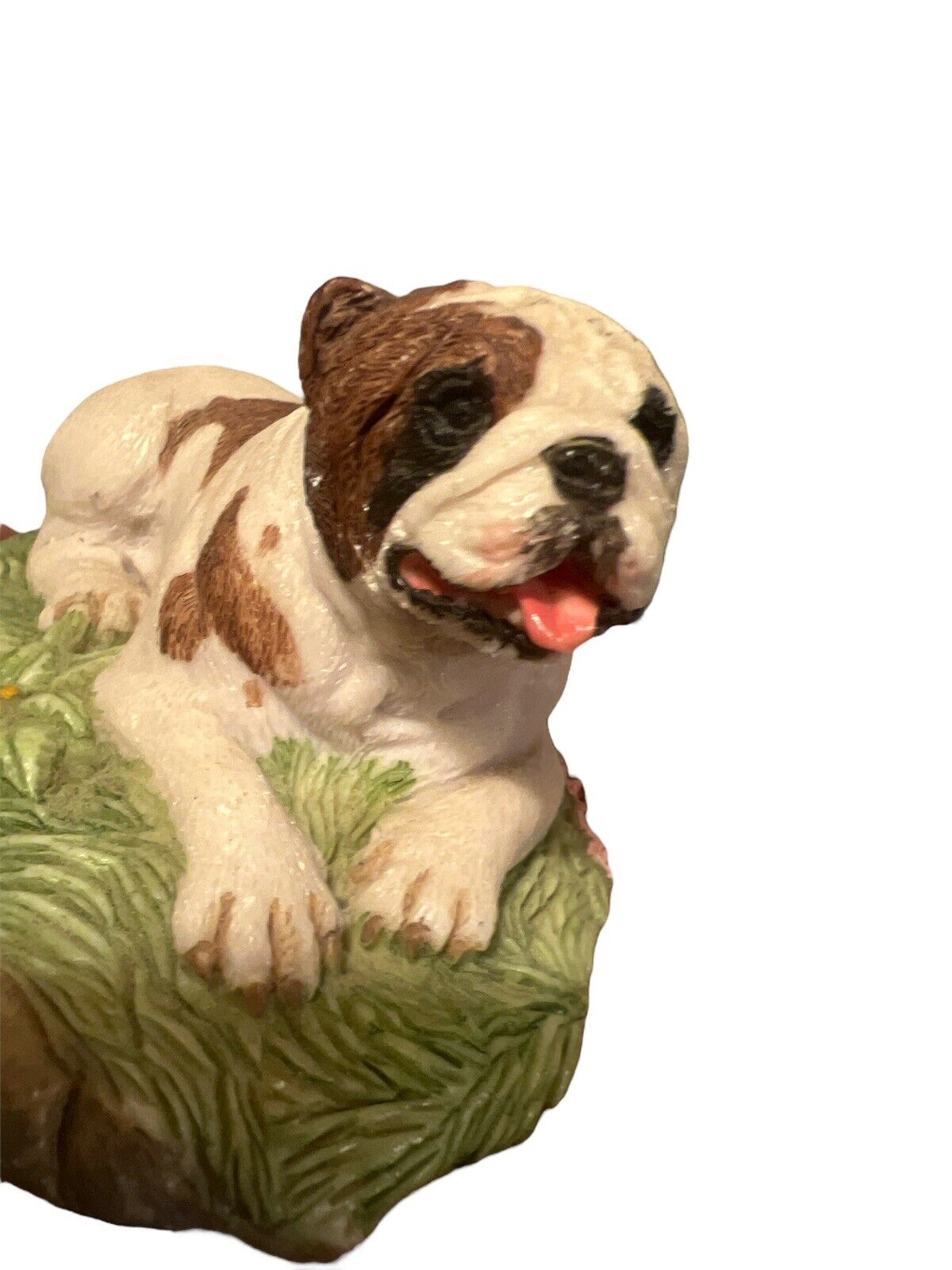 Vintage Charmstone Bull Dog by Earl Sherwan Cold Cast Marble