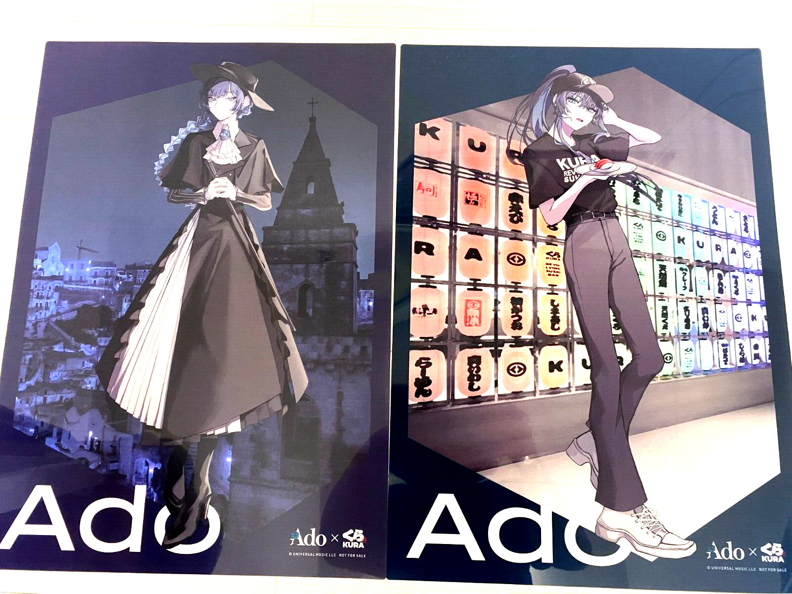 Ado Set 2 2024 KURA-SUSHI Limited Japan Original Poster 16.5x11.6in Rare Item
