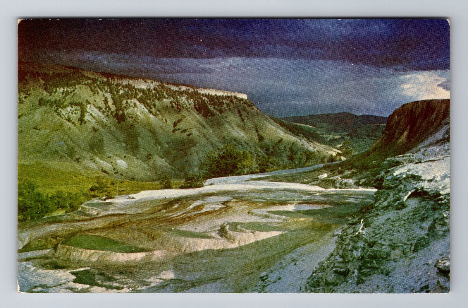 WY-Wyoming, Mammoth Terraces, Yellowstone, Antique, Vintage Souvenir Postcard