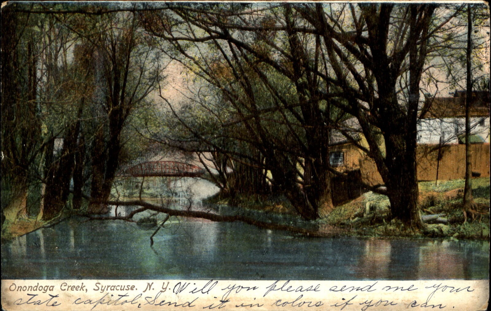 Onondoga Creek Syracuse New York NY ~ UDB mailed 1907